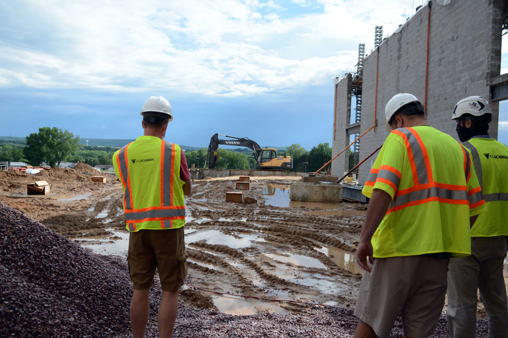 Baraboo middle school construction tour, June 23, 2020